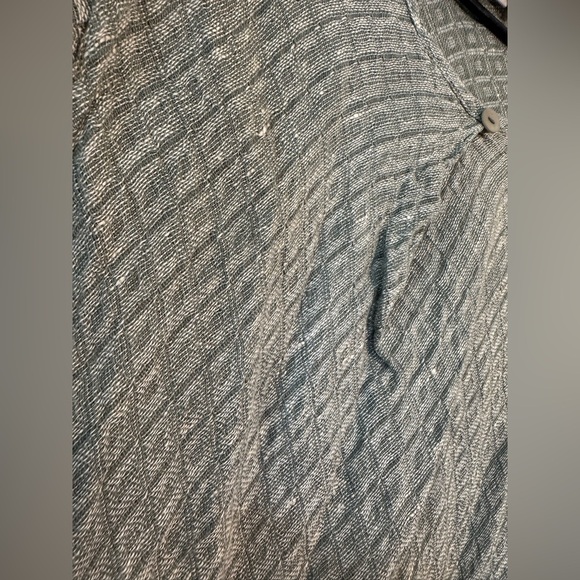 Flax Linen Short Sleeve Top Green Diamond Womens Size Small - Picture 7 of 9